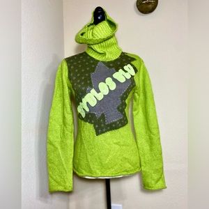 KNITTED MOHAIR TURTLENECK SWEATER from ByBlows BLU